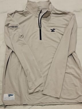 Bitter End Men's Light Gray Quarter-Zip Pullover